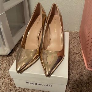 Rose gold women’s high heels